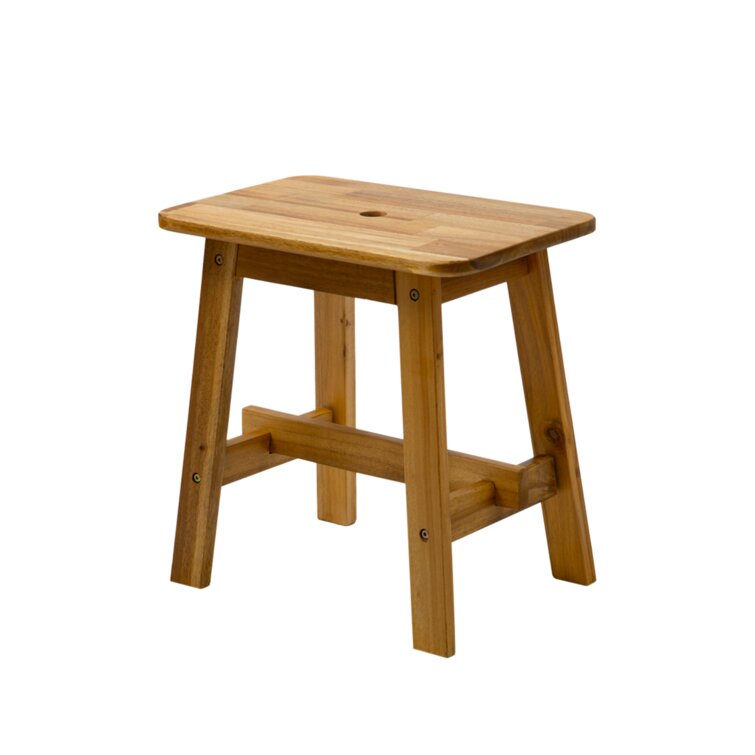 Marissa furniture 17.5'' Tall Solid Wood Accent Stool Wayfair